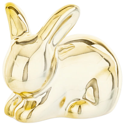 Zajączek figurka wielkanocna dekoracja złota króliczek dolomit glamour