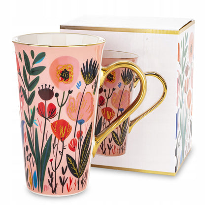 Porcelanowy Duży ozdobny kubek XXL w pudełku na prezent 700ml