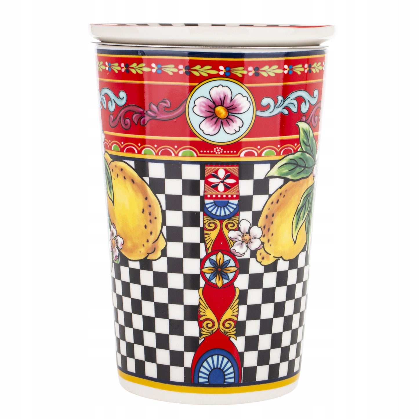 Kubek z zaparzaczem w pudełku prezentowym porcelanowy 400 ml