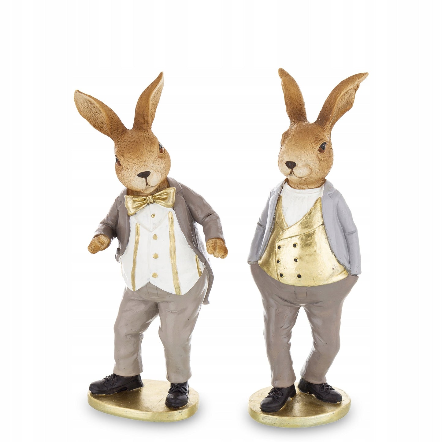 figurka wielkanocna zając 23 cm królik w eleganckim ubiorze