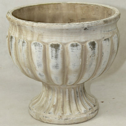 Osłonka 17 x 18 cm ceramika beżowa antyczna cement