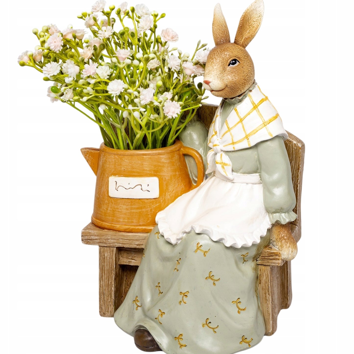 Figurka Pani Królik zajączek wielkanocna 25cm zając w kapeluszu