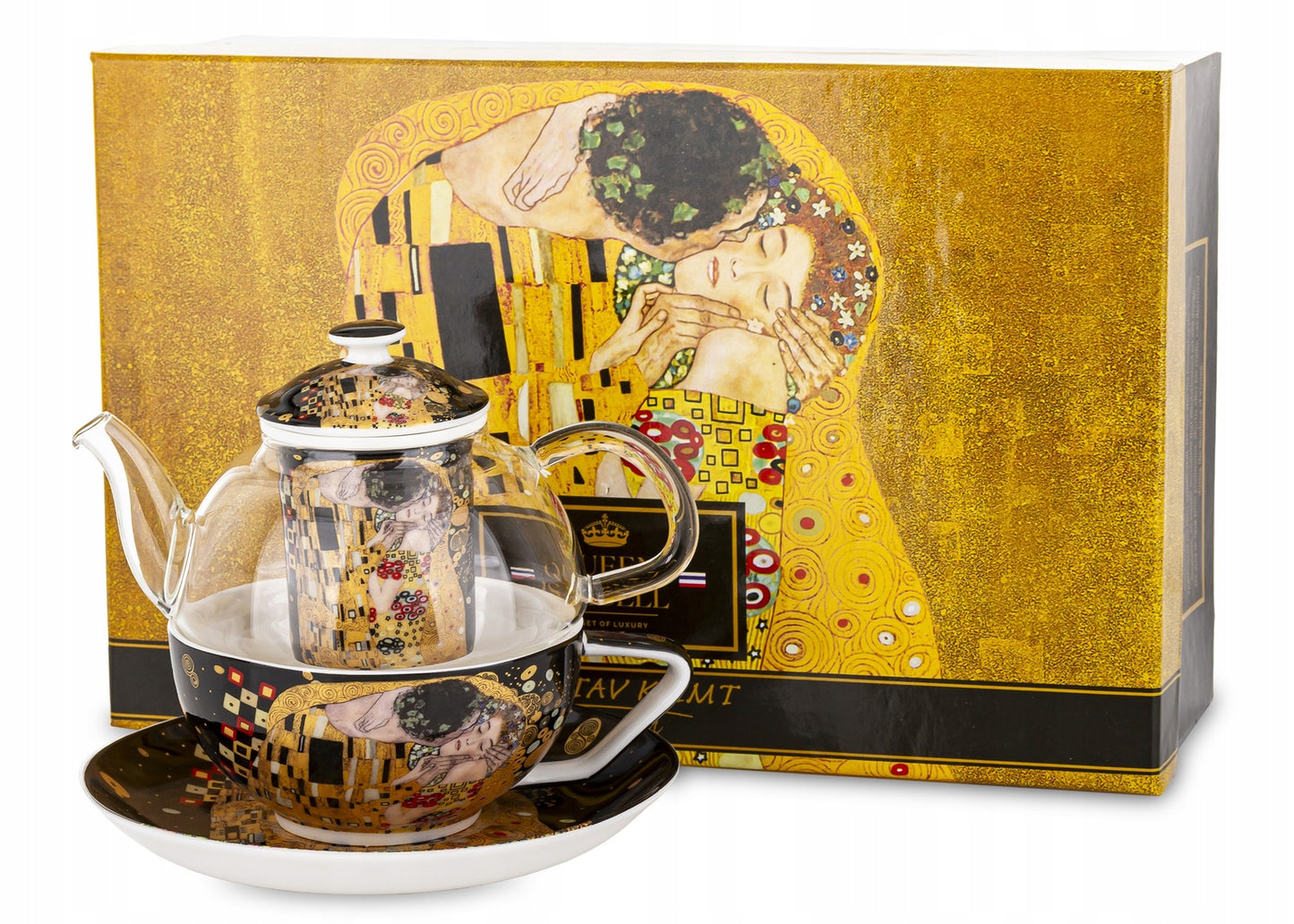 Filiżanka z dzbankiem do zaparzania Tea for one porcelanowa Gustaw Klimt