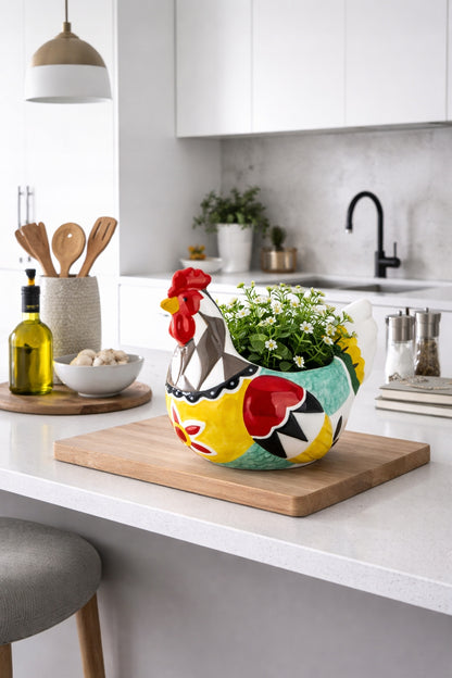 Ceramiczna Kura - Pojemnik Wielkanocny Figurka Osłonka Dekoracja Wiosenna