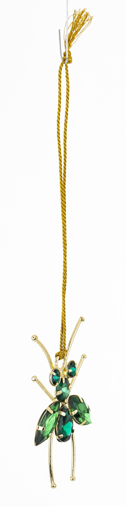 Zawieszka metalowa zielono-złota 8x4,5x1 cm