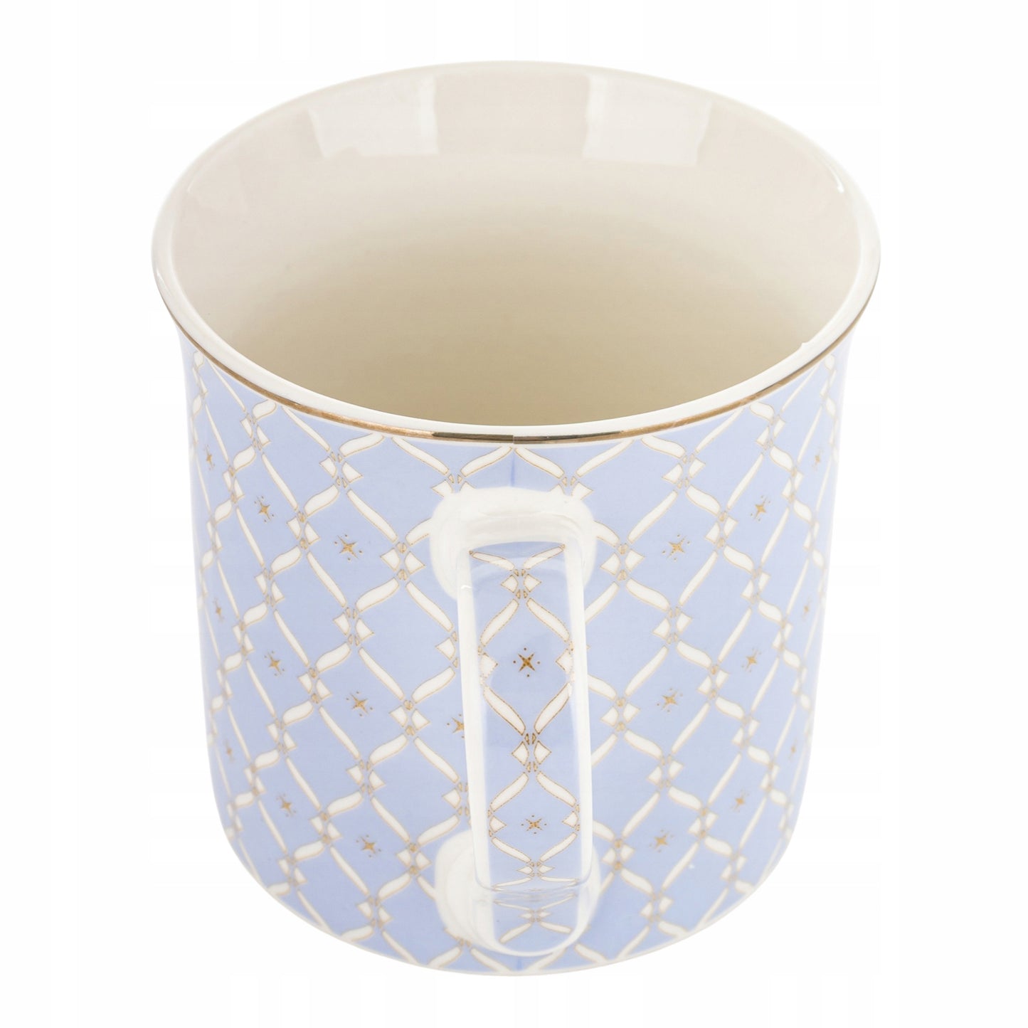 Kubek duży porcelanowy w pudełku niebieski na prezent 380 ml