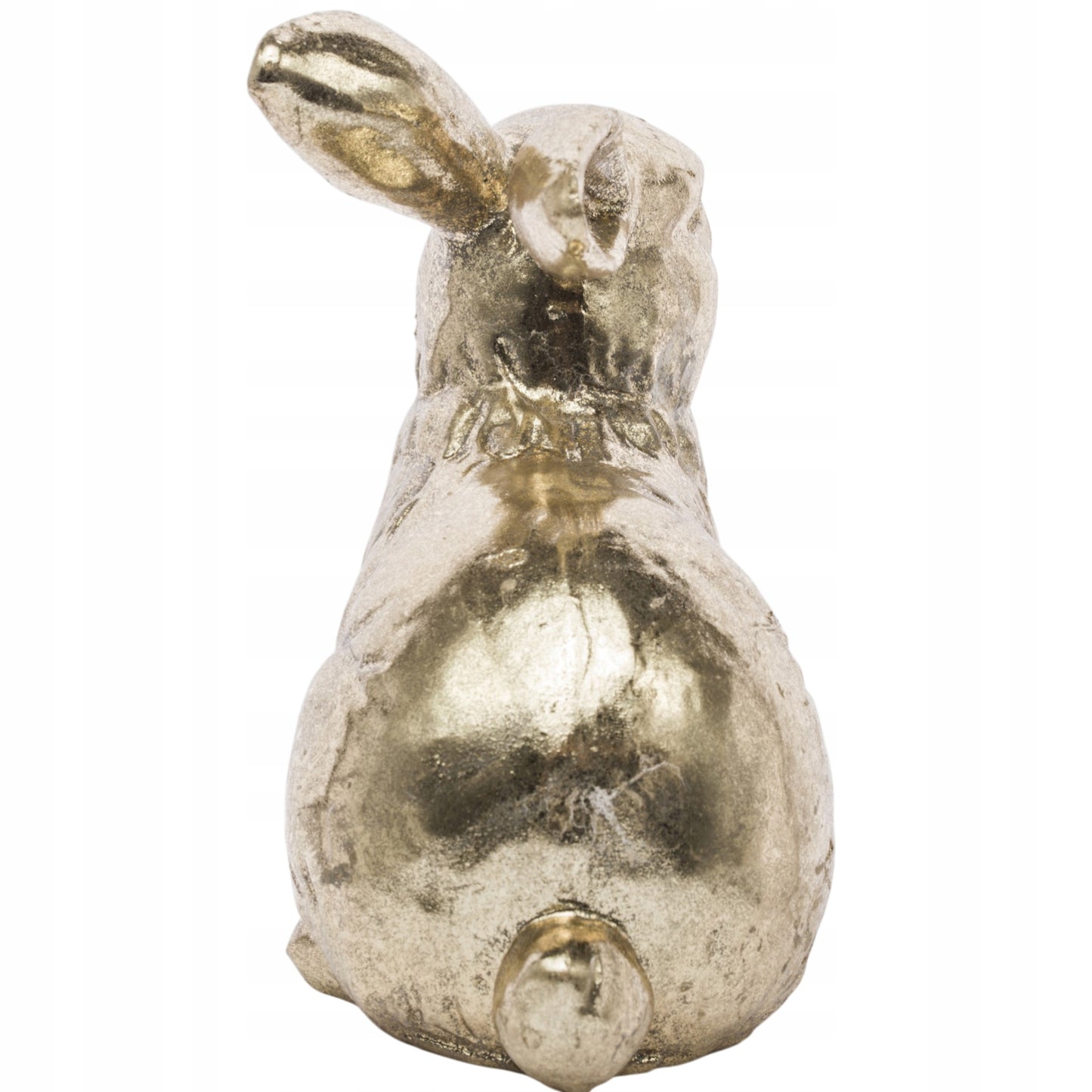 Królik figurka wielkanocna złota dekoracja zajączek ozdoba glamour 13 cm