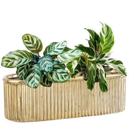 Osłonka 28 cm ceramika odcienie żółtego i złota