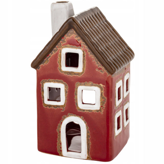 Dekoracja Domek Na T-Light Figurka Kamieniczka 10,5x6x6 cm świecznik