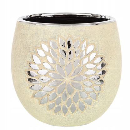 Osłonka donica na kwiaty ceramiczna doniczka 15x15
