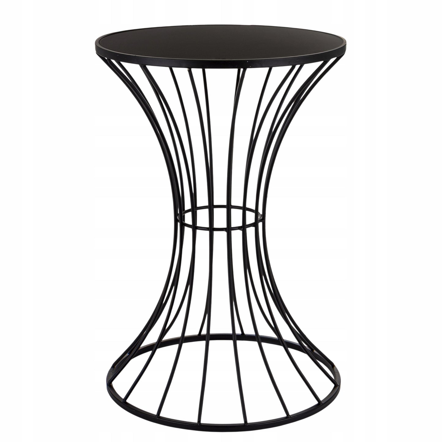 Stojak metalowy 55cm stolik kawowy czarny w stylu loft pomocniczy kwietnik