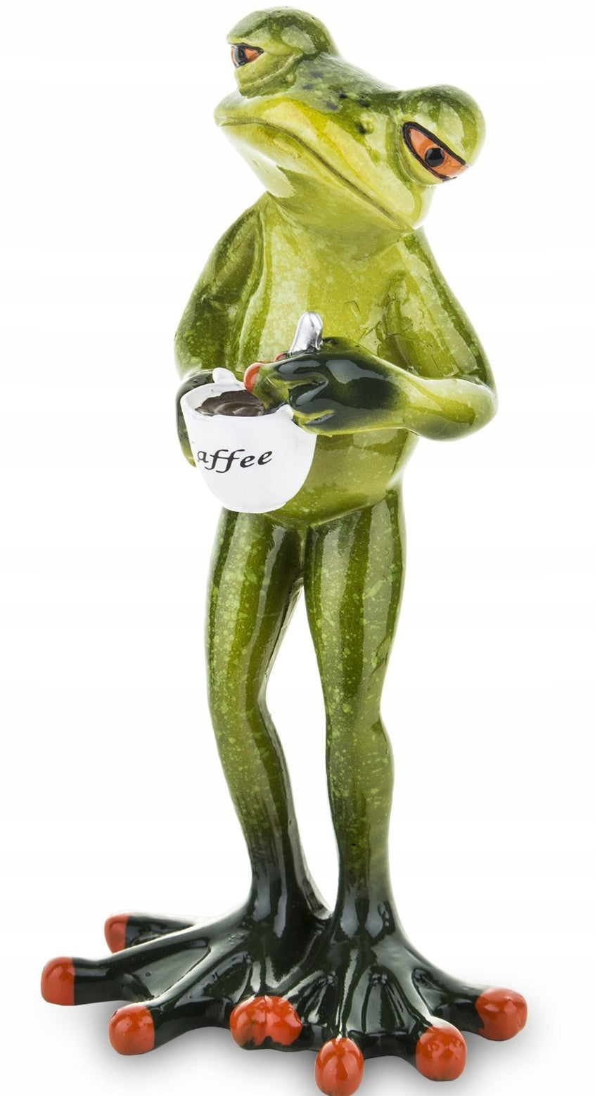FIGURKA ŻABA z Kawą zmęczona żabka zabawny prezent