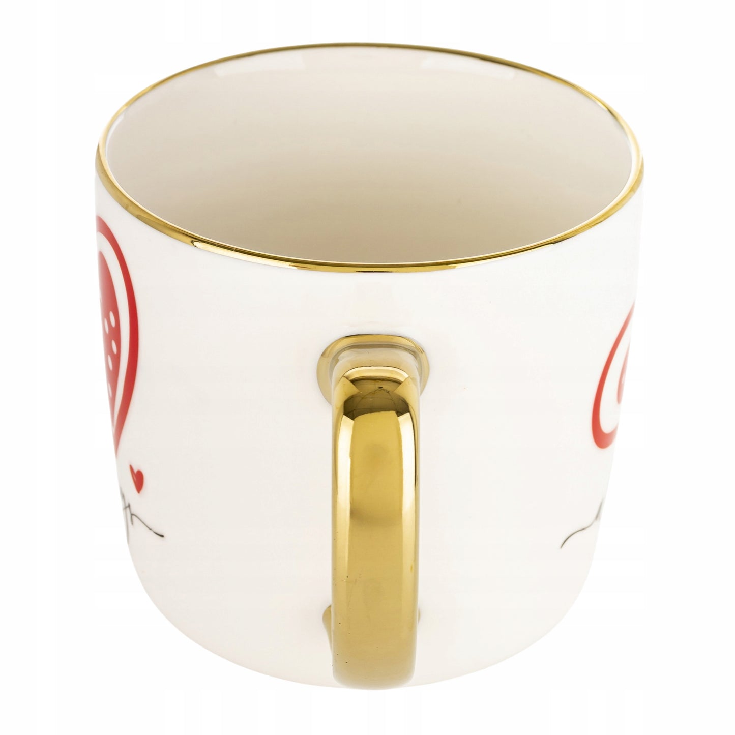 Duży porcelanowy kubek w pudełku na walentynki prezent 385 ml