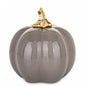 Ozdoba jesienna dynia porcelanowa szara 16,5x14,5x14,5 cm