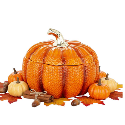 dynia pojemnik dekoracyjny ceramiczny Figurka jesienna ozdoba halloween 16