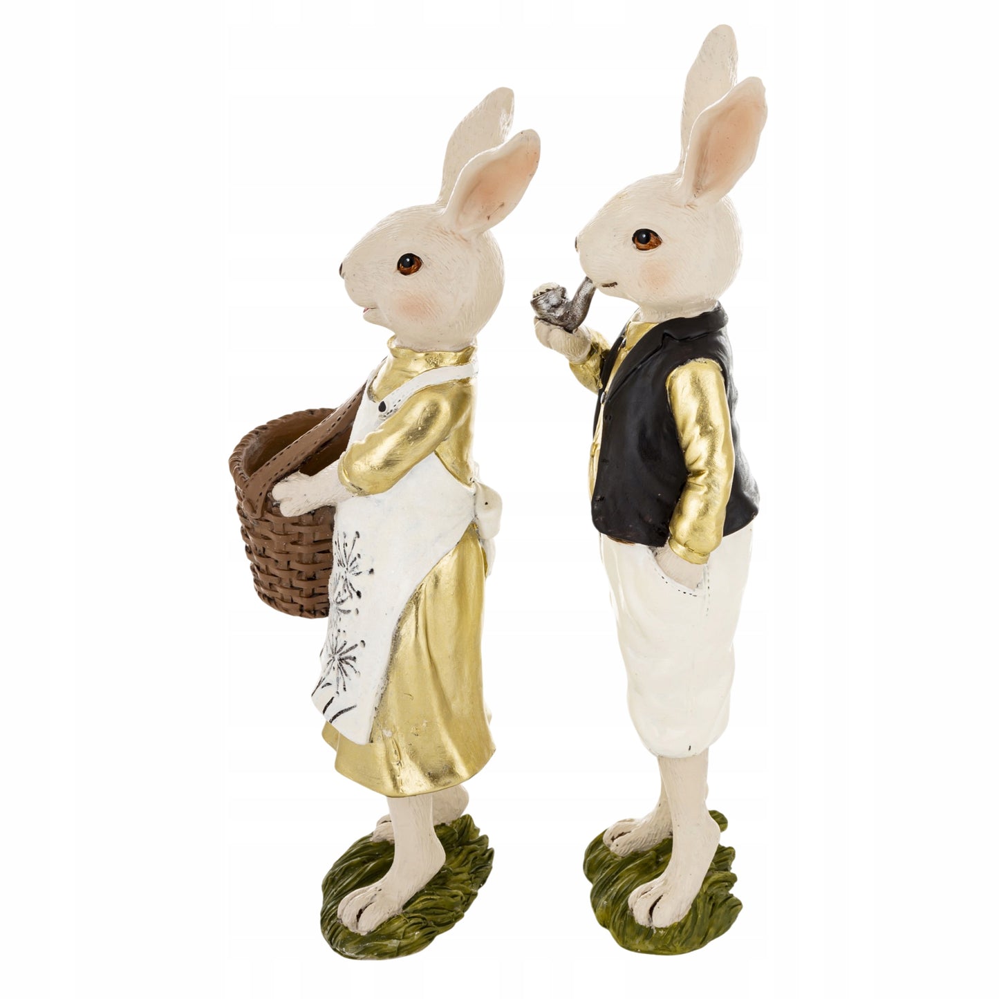2szt zestaw figurek Pan i Pani Królik figurka wielkanocna zajączek 26 cm