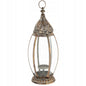 Lampion Latarenka Świecznik Metal Szkło Loft Rustykalny marokański 53 cm