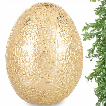Figurka wielkanocna ceramika jajko 13 cm jajo pisanka złote