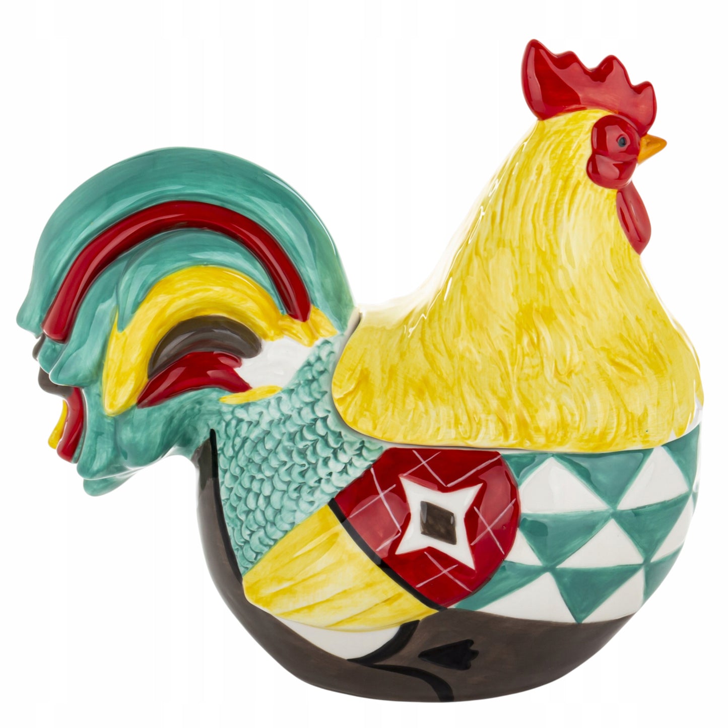 Figurka pojemnik ceramiczny z pokrywką kura 26 cm