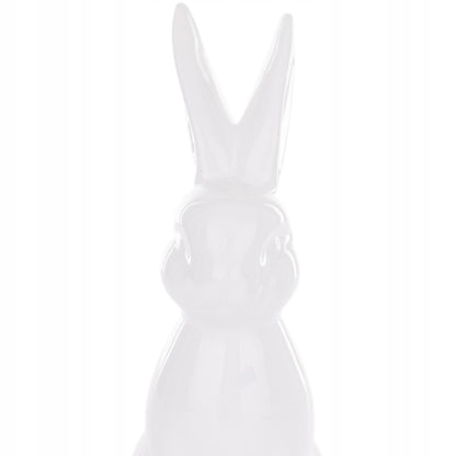 Zajączek figurka biała ceramika siedzący króliczek 18,5cm