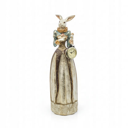 Figurka Pierrot Królik z Zegarkiem Dekoracja Statuetka Retro Vintage 44cm