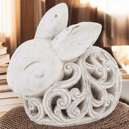 Figurka wielkanocna Królik zając 21 cm lampion