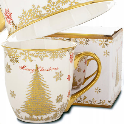 Kubek filiżanka świąteczna w pudełku porcelana prezent świąteczny mikołajki