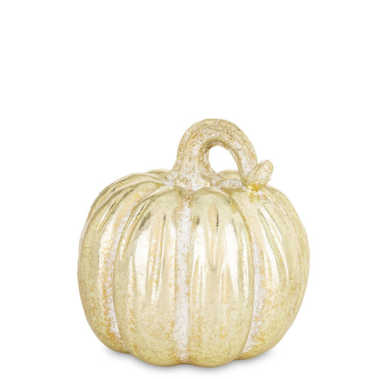 Ozdoba jesienna dynia srebrna 9,5x9x9 cm