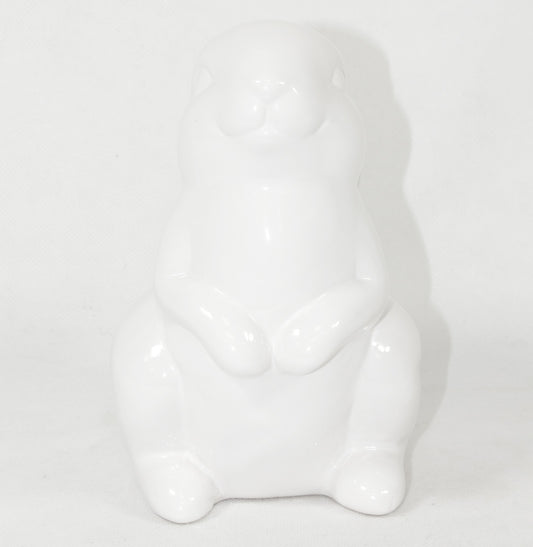 Figurka królik zając wielkanocny 16,5 cm biały