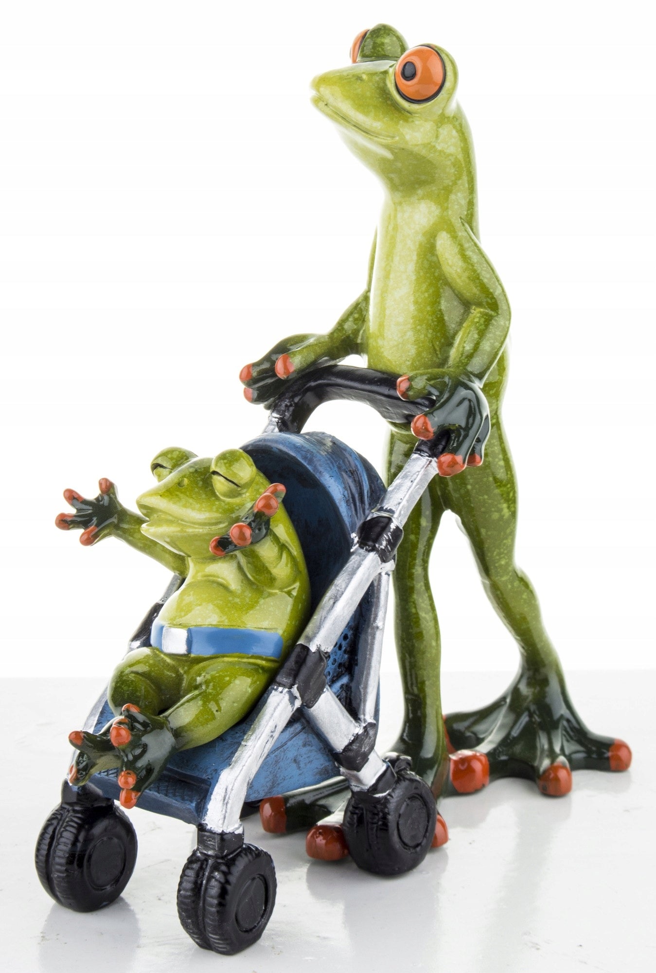 FIGURKA ŻABA ŻABKA MAMA WÓZEK DZIECKO SPACER 17CM