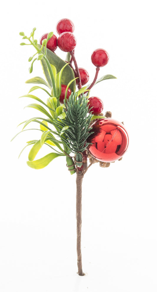 Gałązka brązowo-czerwono-zielona 18x8x8 cm