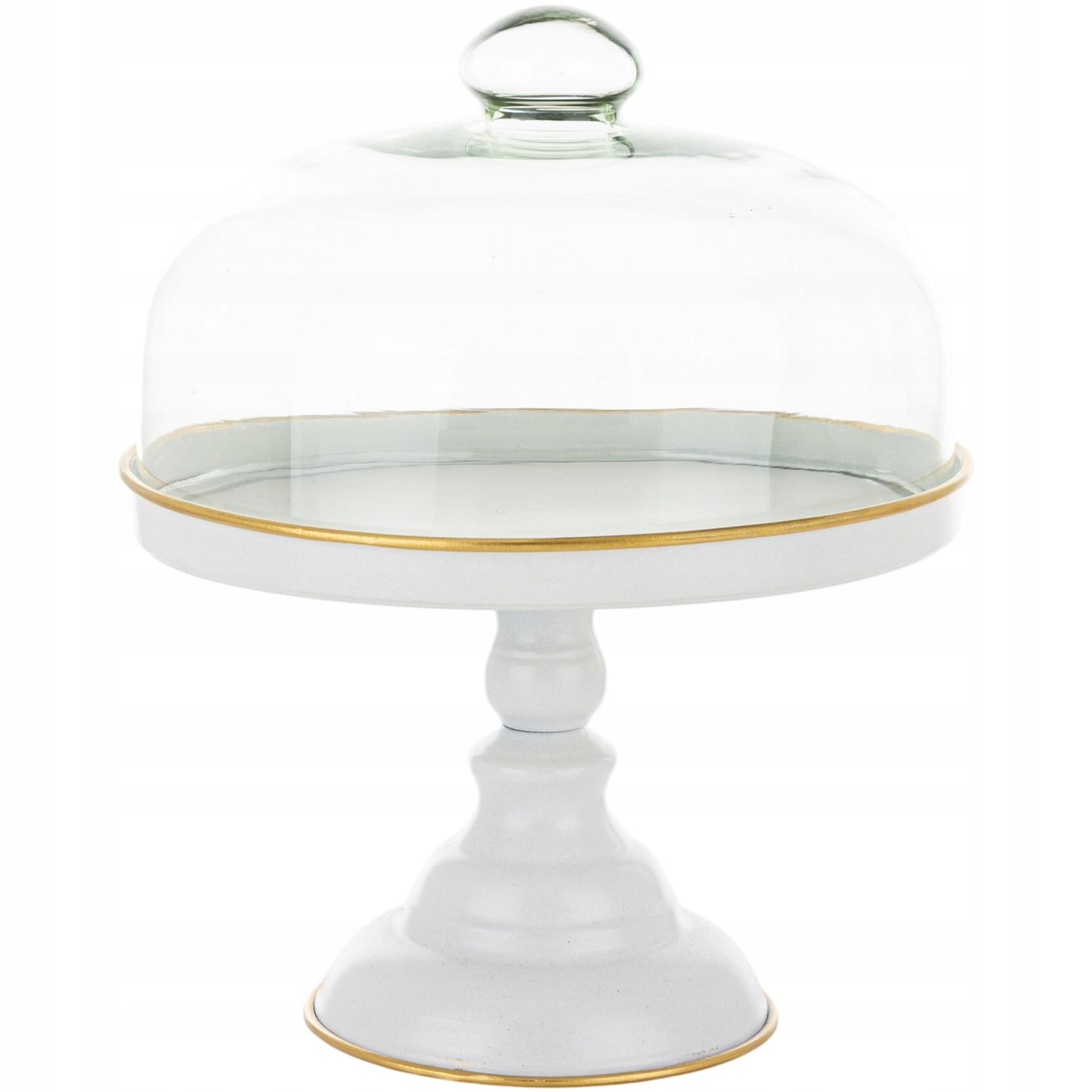 Elegancka patera dekoracyjna metal ze szkłem glamour 31x25,5x25,5 cm