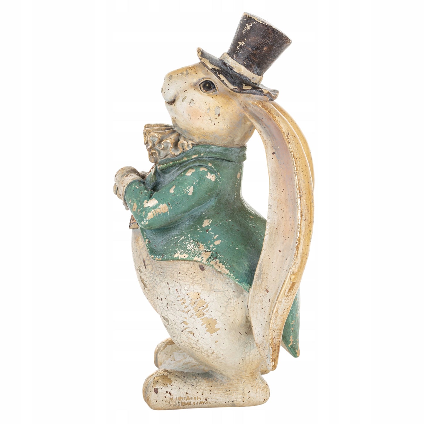 Figurka królik dekoracyjny vintage ozdoba wielkanocna figurka do domu 22cm