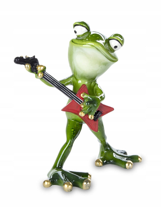 FIGURKA ŻABKA GITARZYSTA MUZYK ŻABA ŚMIESZNA