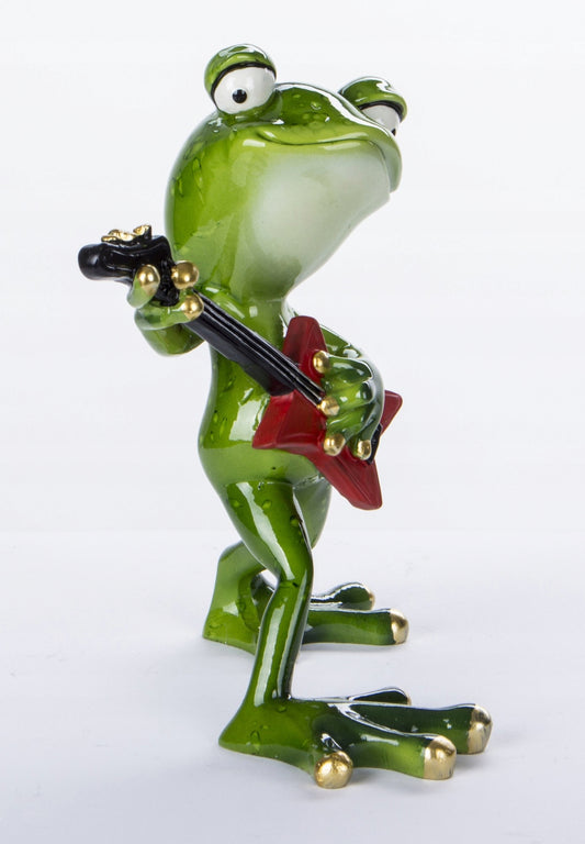 FIGURKA ŻABKA GITARZYSTA MUZYK ŻABA ŚMIESZNA