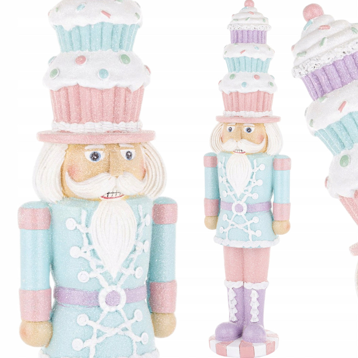 Dziadek do orzechów 46 cm pastelowy figurka świąteczna prezent na święta