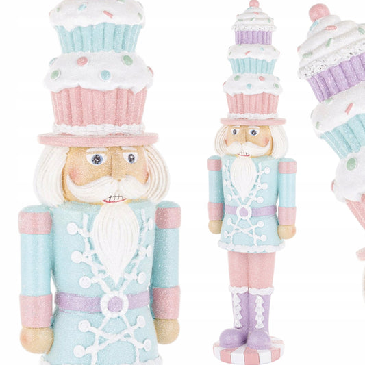 Dziadek do orzechów 46 cm pastelowy figurka świąteczna prezent na święta