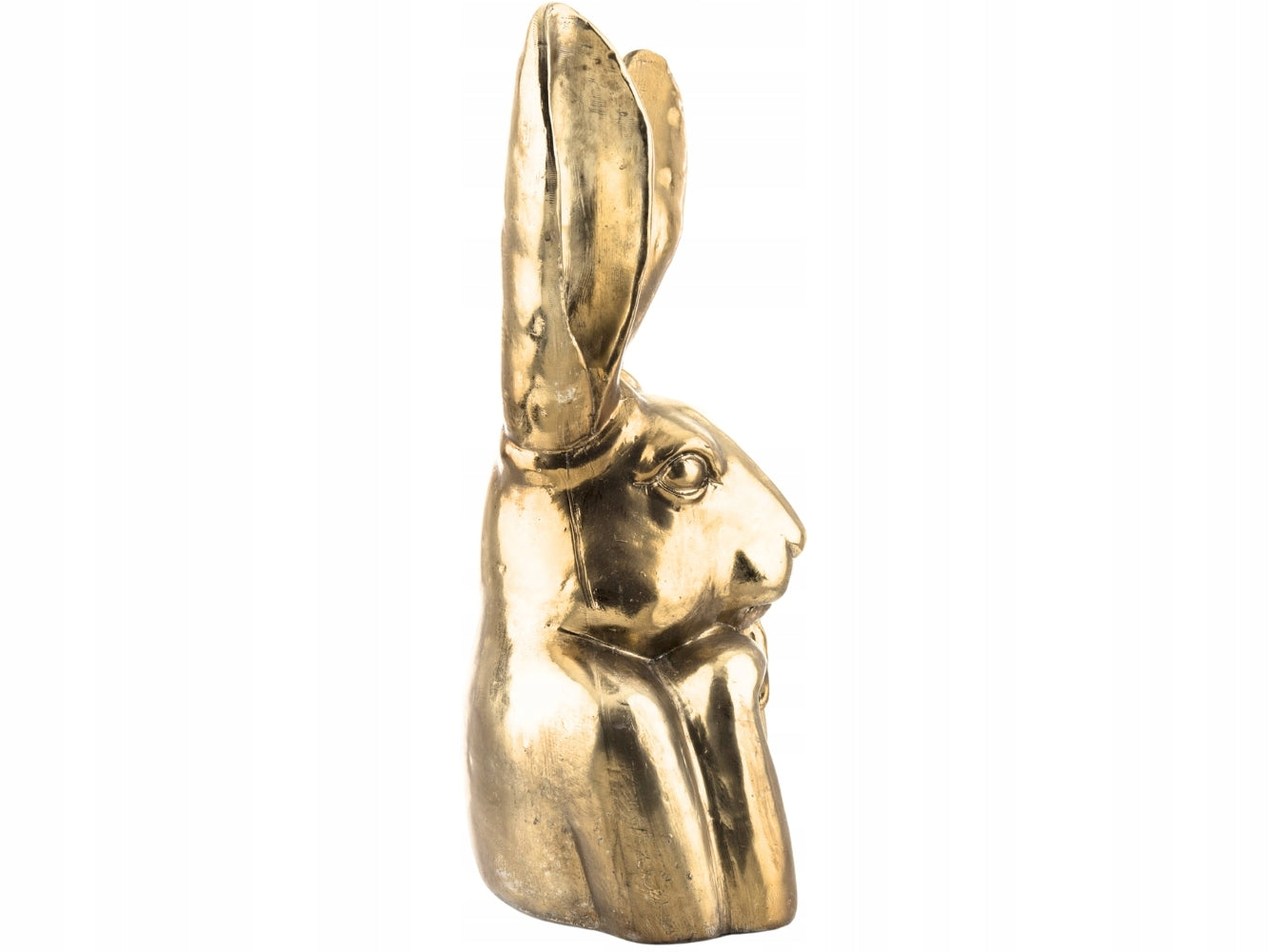 Wielkanoc Dekoracyjna Figurka KRÓLIK ZAJĄC 49 x 25 x 20 cm - złoty