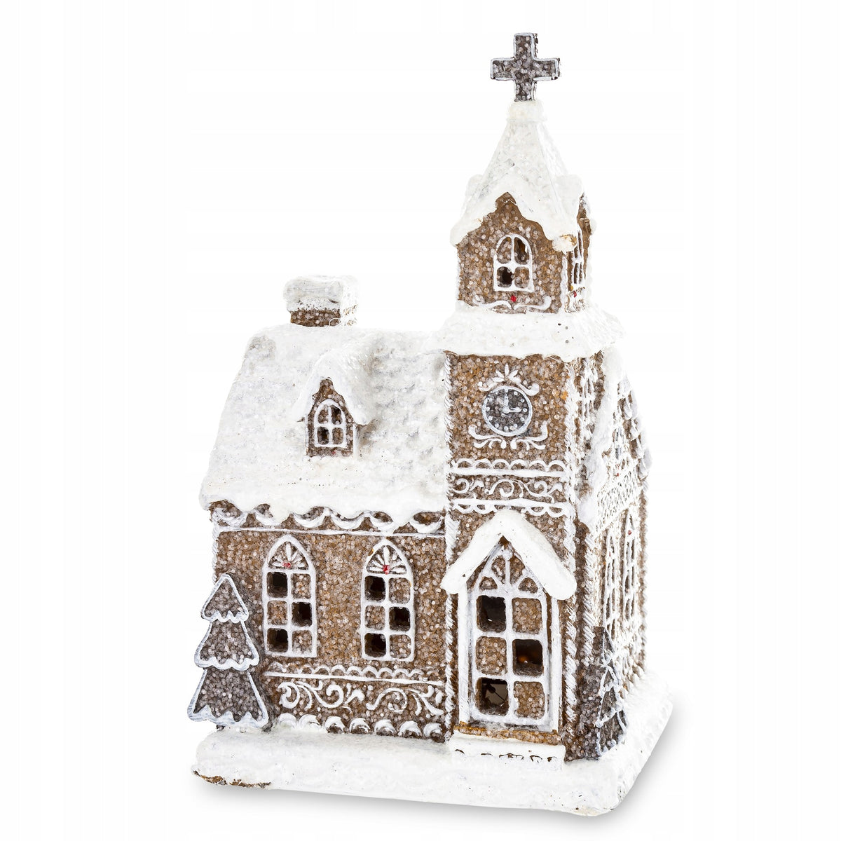 Dekoracyjny Domek Led figurka świąteczna kaplica piernikowy magic village