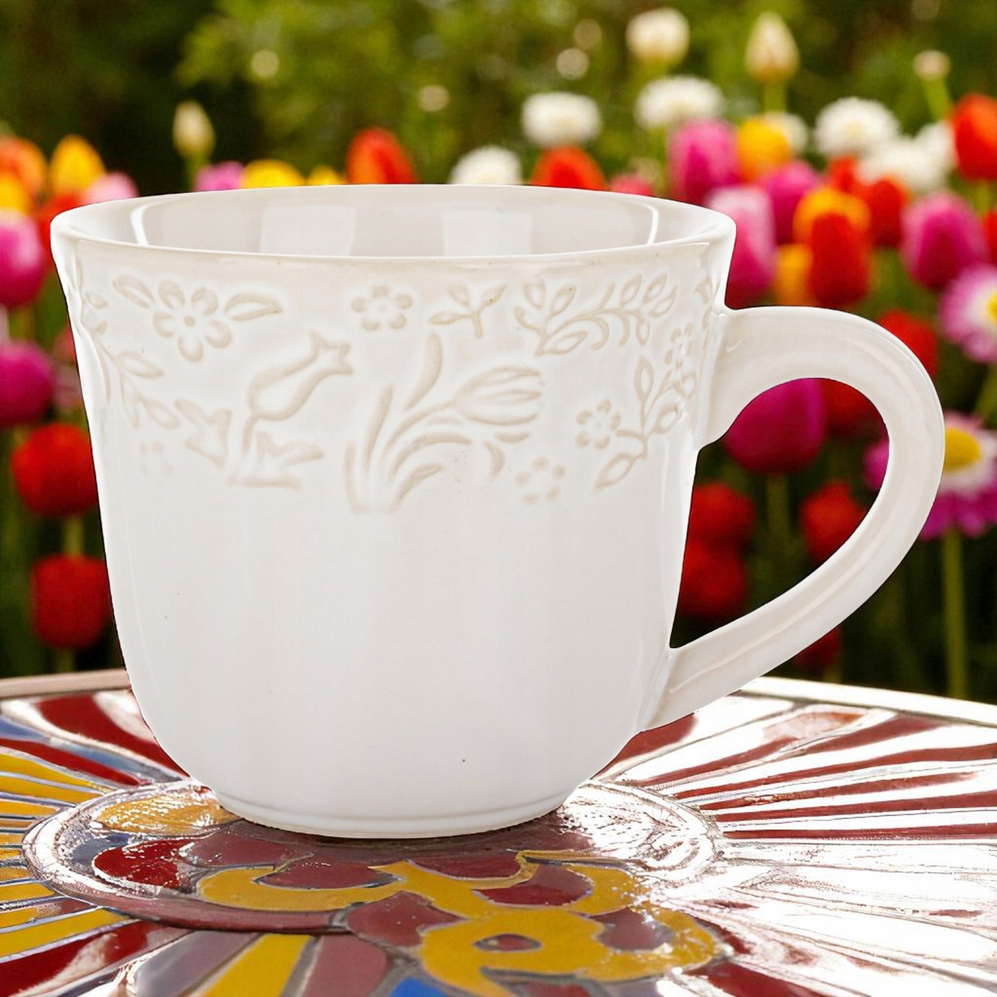 Filiżanka porcelanowa 250 ml 1 szt. kubek ecru Sarmatia porcelana