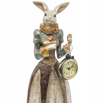 Figurka Pierrot Królik z Zegarkiem Dekoracja Statuetka Retro Vintage 44cm