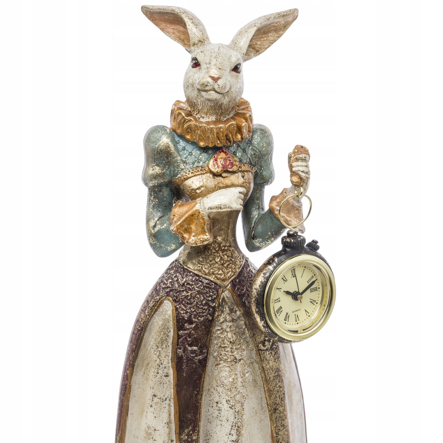Figurka Pierrot Królik z Zegarkiem Dekoracja Statuetka Retro Vintage 44cm