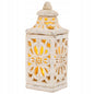 Lampion Cementowy Latarenka Świecznik Boho Ogrodowy 37cm Retro Ażurowy
