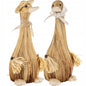 2x Figurka wielkanocna kaczka 38 cm duże wiejska rustykalna gąski komplet