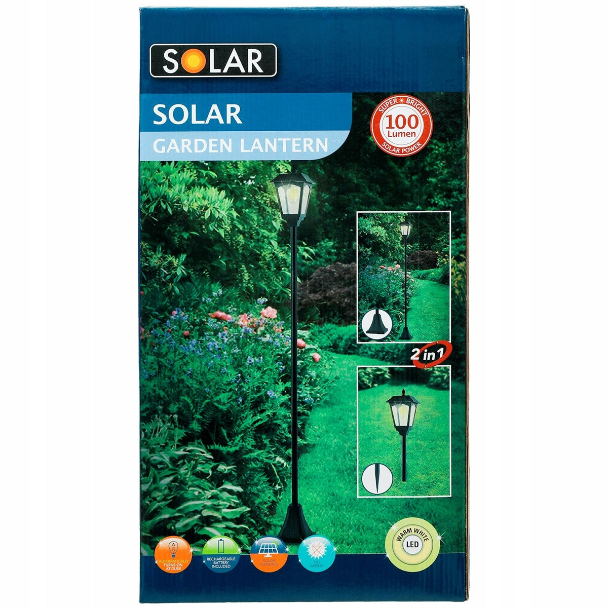 Lampa Solarna wysoka latarnia uliczna 1,76 wysoka