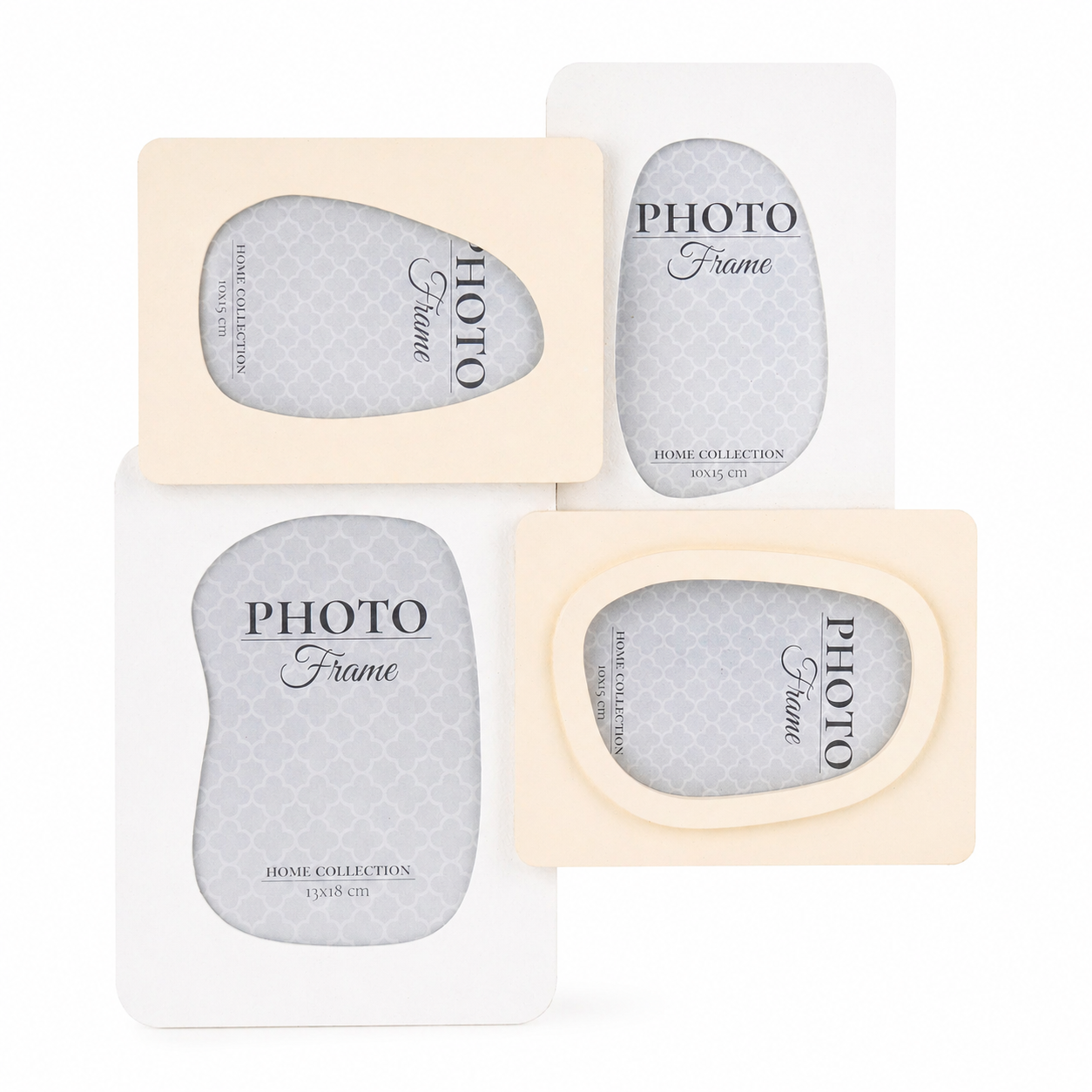 RAMKA NA 4 ZDJĘCIA 10x15 kolaż multiramka ELEGANCKA GLAMOUR BEŻOWA