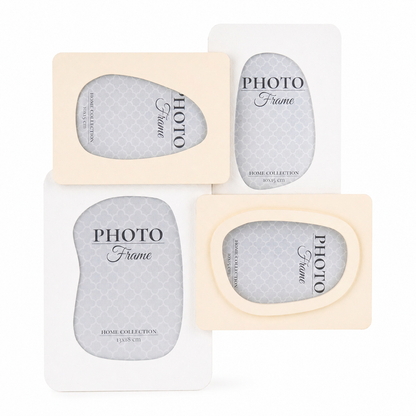 RAMKA NA 4 ZDJĘCIA 10x15 kolaż multiramka ELEGANCKA GLAMOUR BEŻOWA