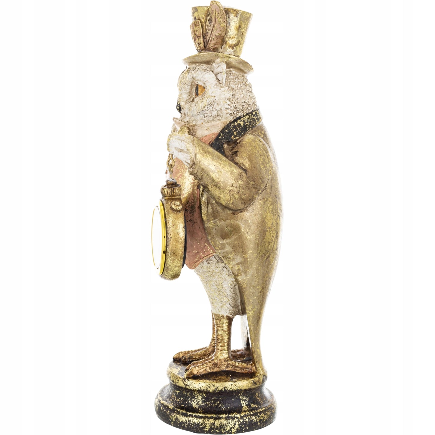 Figurka Pierrot sowa z zegarkiem Alicja w krainie czarów dekoracja vintage