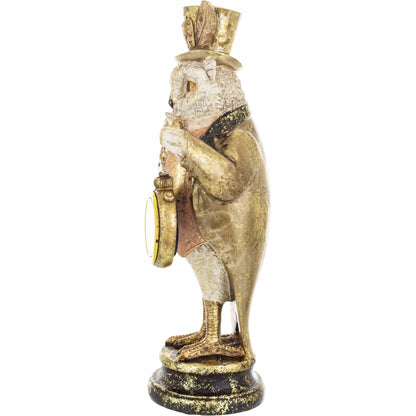 Figurka Pierrot sowa z zegarkiem Alicja w krainie czarów dekoracja vintage