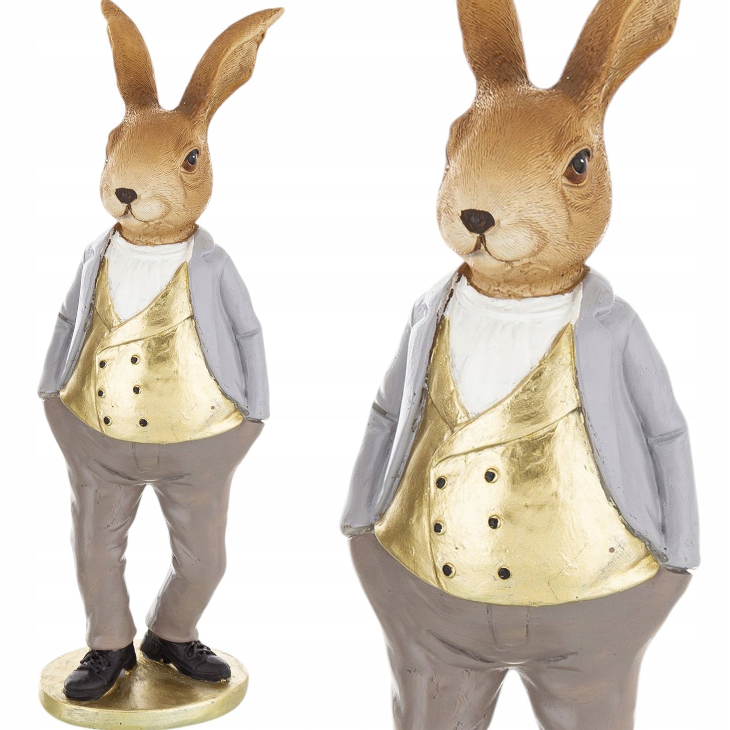 figurka wielkanocna zając 23 cm królik elegancik